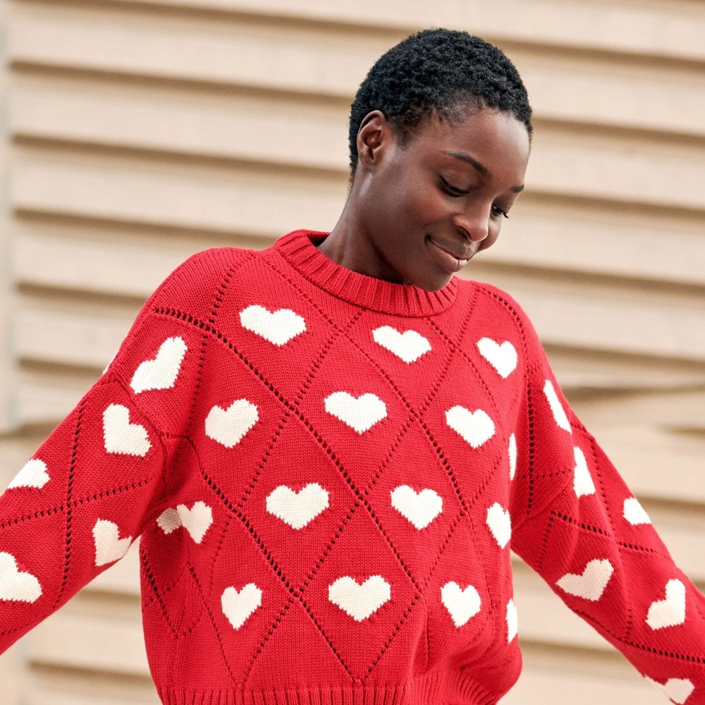 Gigi Knitwear Wool Love Sweater Cropped Size Small